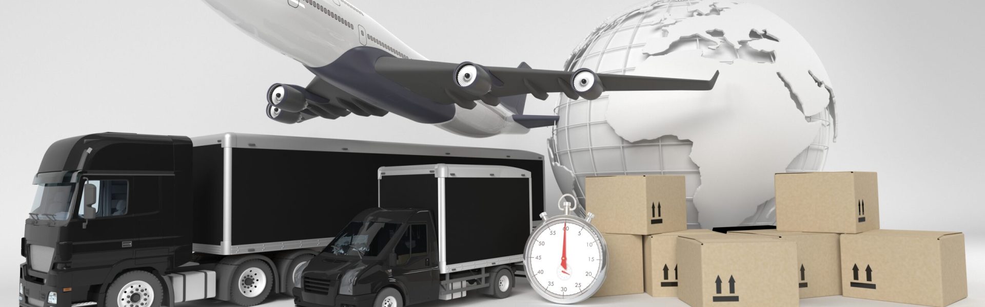 Cargo Delivery Vehicle 3D Render of a Cargo Delivery Vehicle